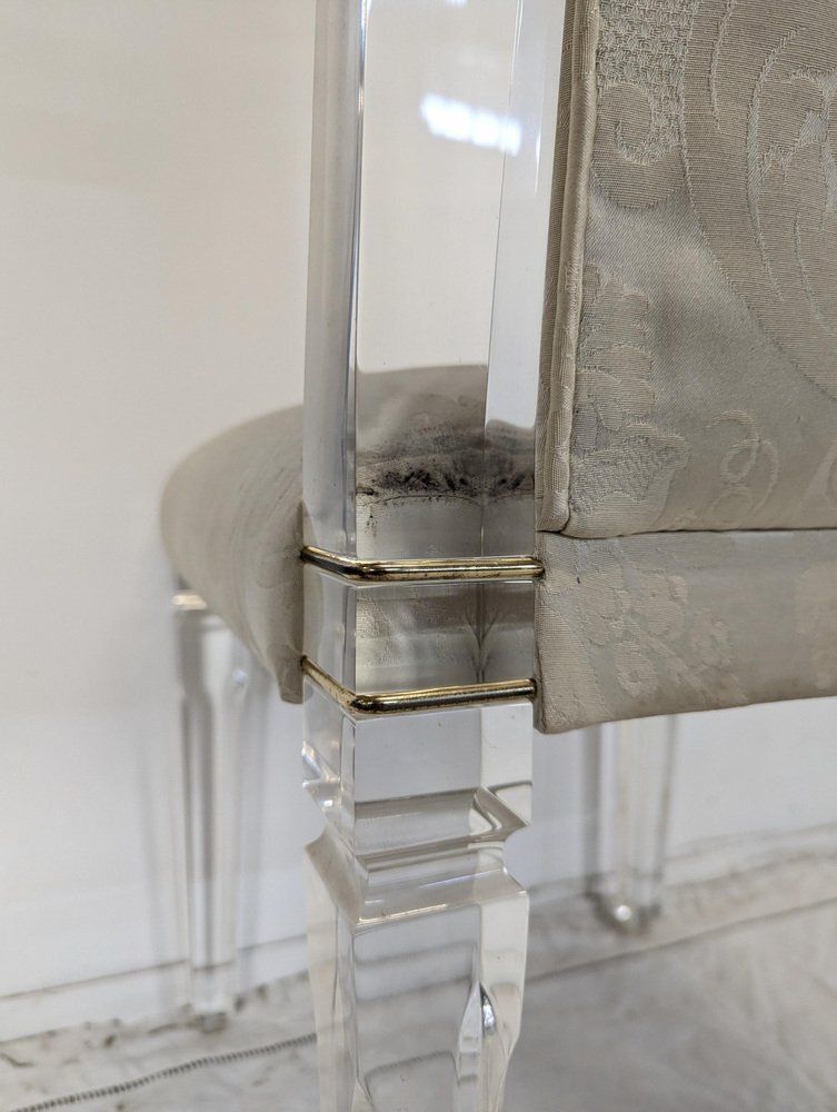Acrylic Glass Chairs From Dlg Roméo, 1980s, Set Of 6 photo vintage