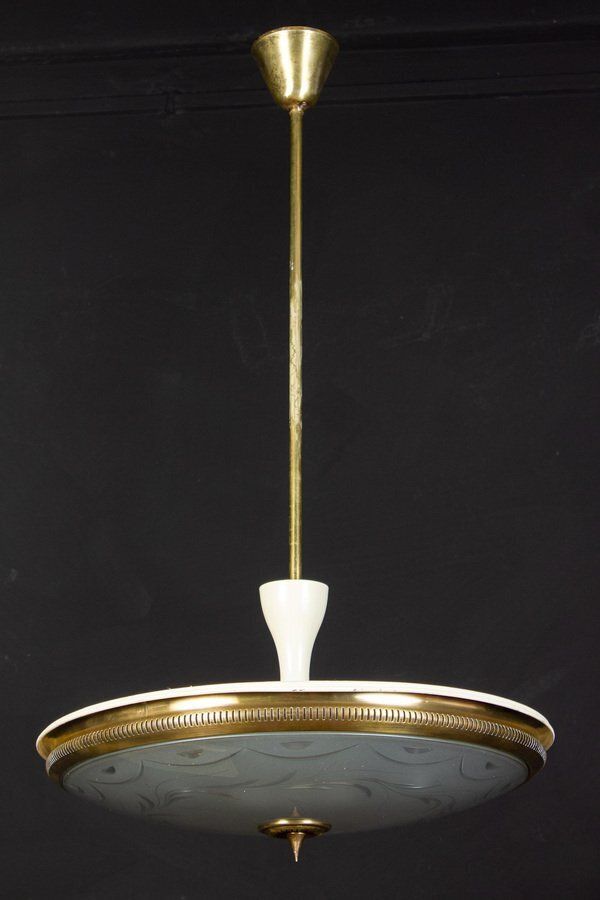 Mid Century Ceiling Fixture Or Pendant By Luigi Brusotti, Italy, 1940 photo 5949.0