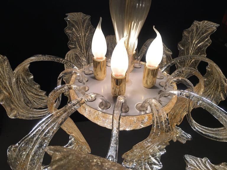 Gold Royal Chandelier By Barovier & Toso, 1980s photo buy