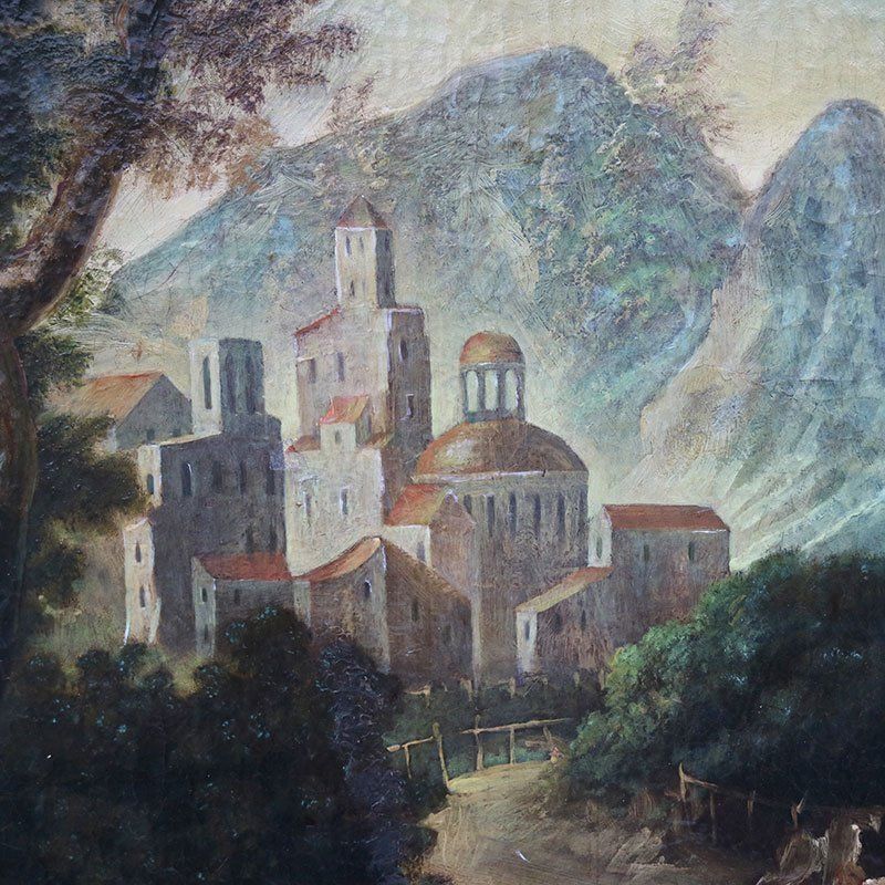 Calvet After Claude Francois, Landscape With Ancient Architecture And Lush Nature, 1700s 1800s, Oil On Canvas photo buy