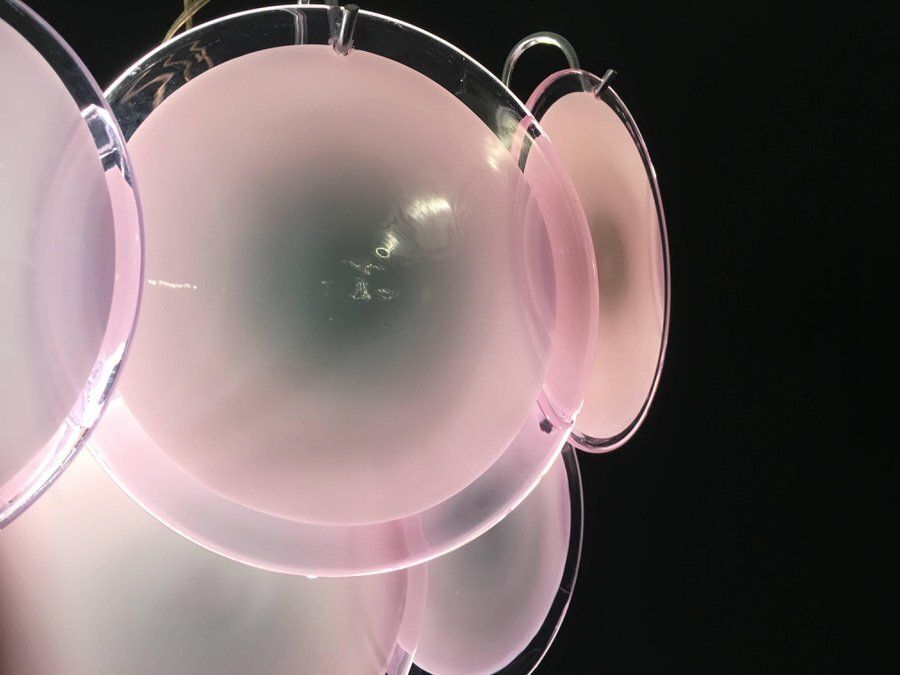 photo for sale Disc Murano Chandelier From Vistosi, 1970s, Set Of 4