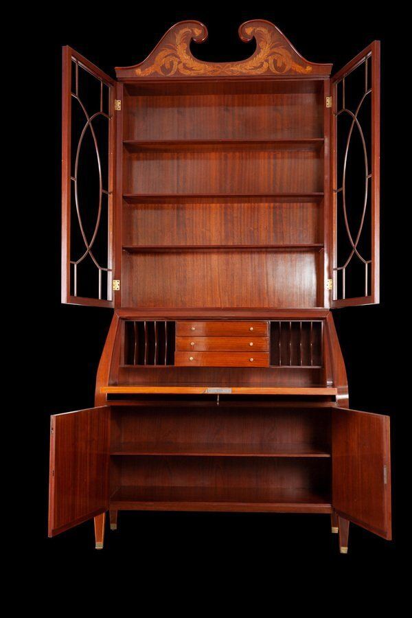 Mid Century Trumeau Bookcase Or Cabinet By Paolo Buffa, 1940 photo Furniture