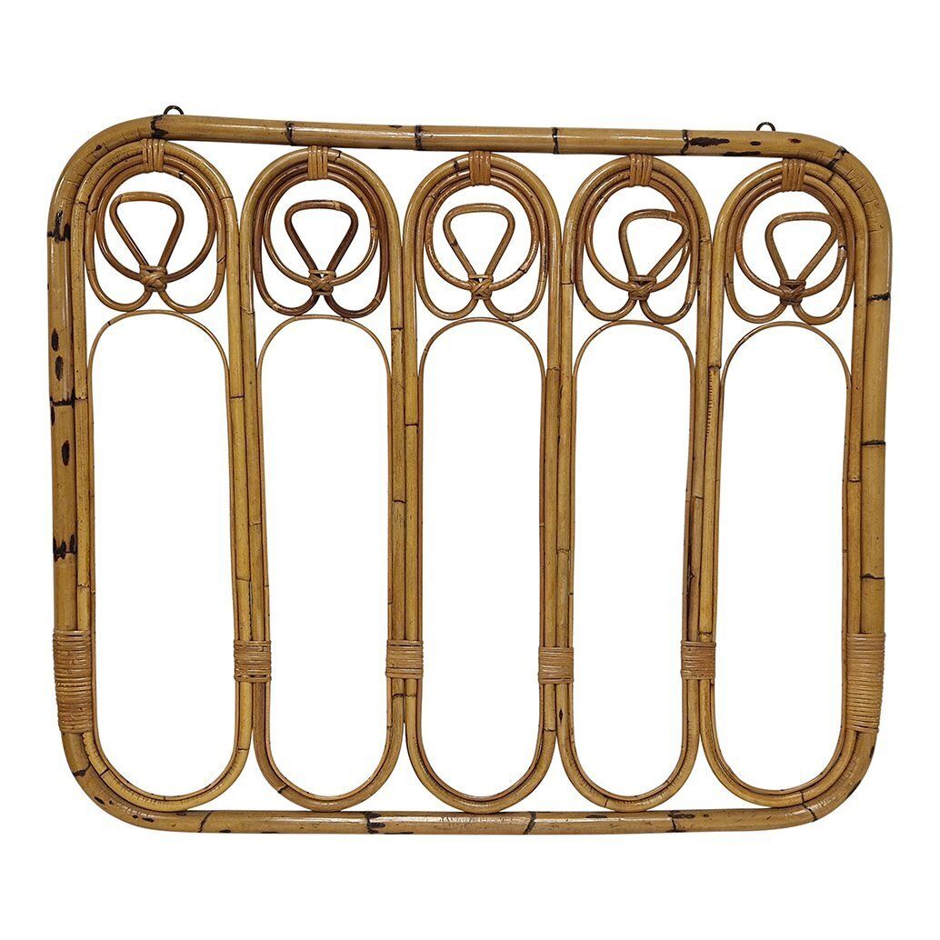 Entrance Coat Hanger In Bamboo And Rattan, 1950s