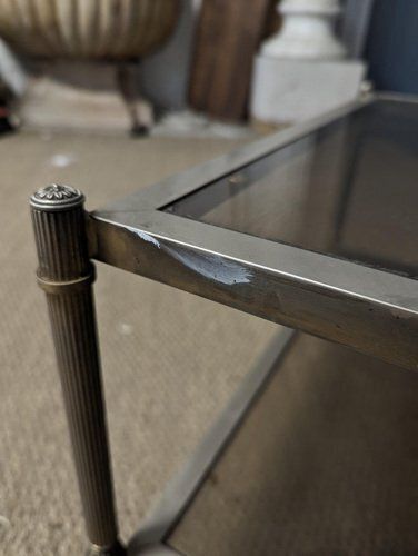 Neo Classical Style Brass Coffee Table photo vintage
