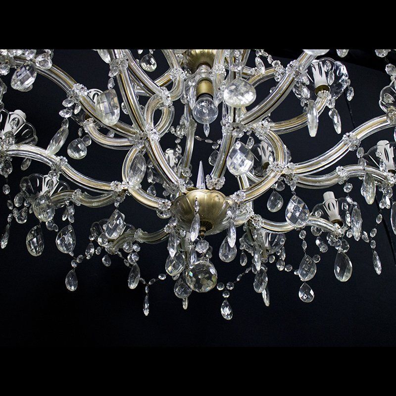 Maria Teresa Chandelier With 18 Lights In Bohemian Crystal, 1950s photo for sale