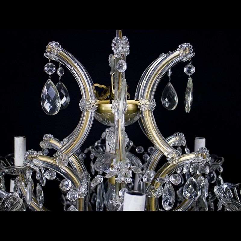 Maria Teresa Chandelier With 18 Lights In Bohemian Crystal, 1950s photo buy