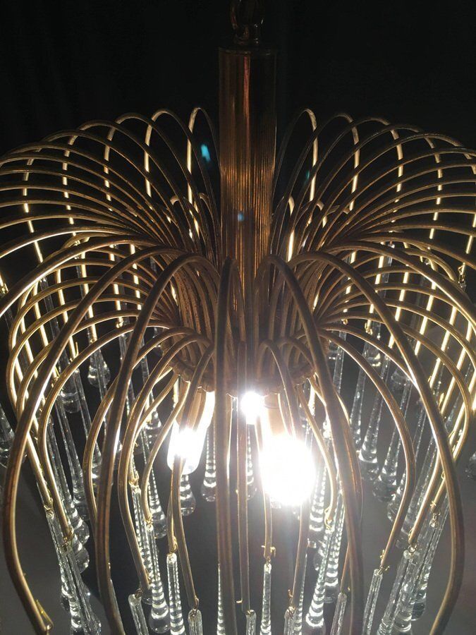 Murano Chandelier In The Style Of Venini, 1960s photo for sale