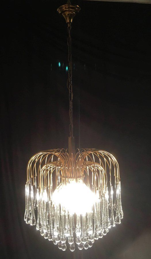 Murano Chandelier In The Style Of Venini, 1960s photo vintage