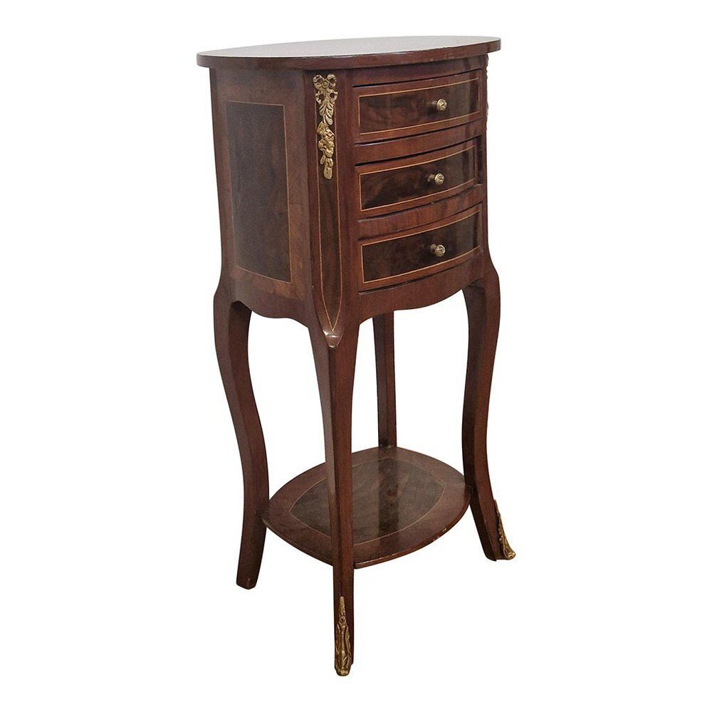 Oval Shaped French Guéridon In Walnut, 1980s photo Furniture