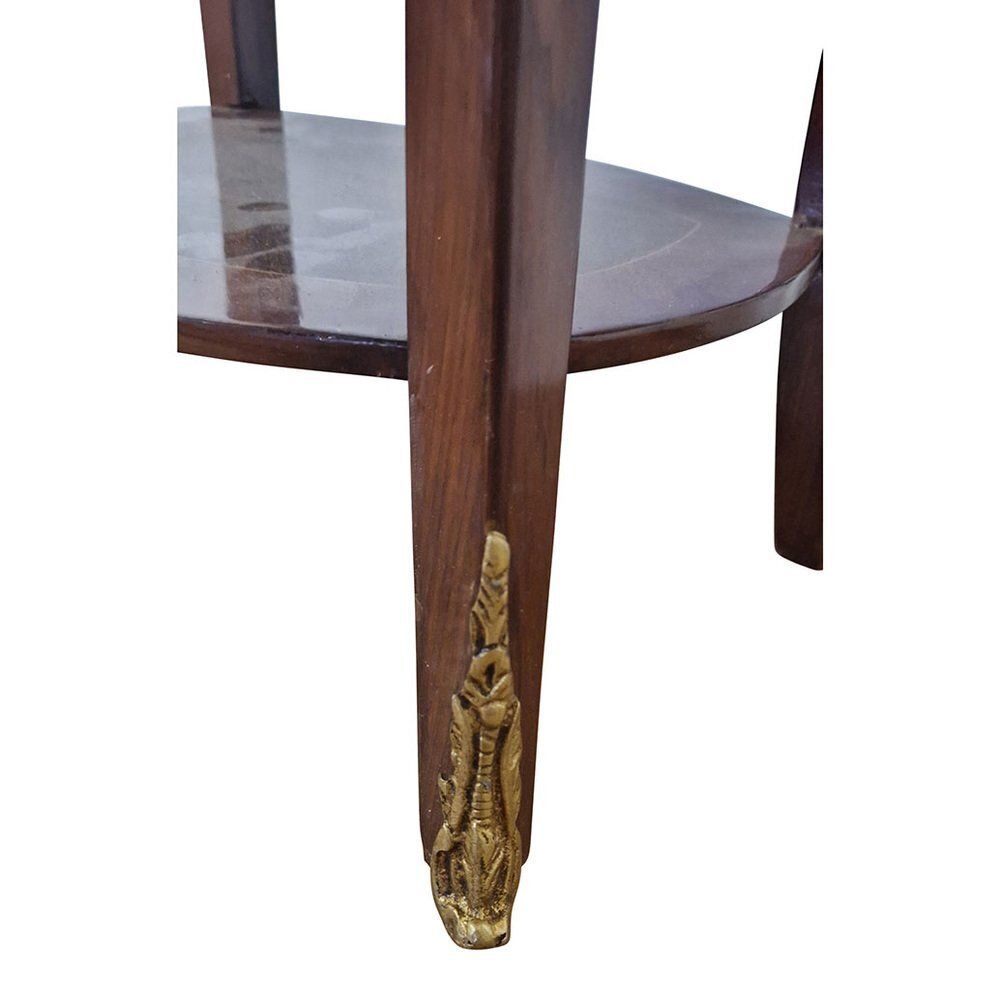 Furniture Oval Shaped French Guéridon In Walnut, 1980s photo