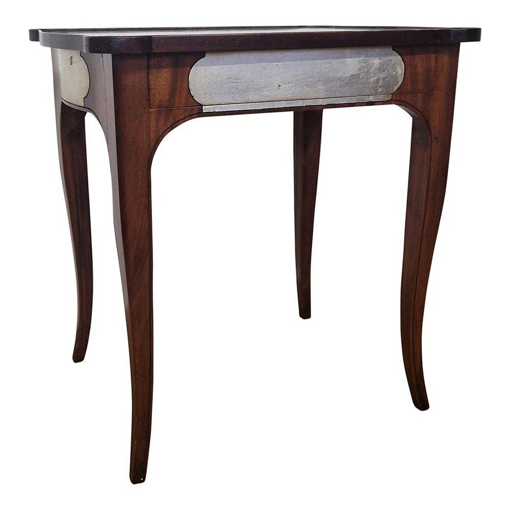 photo furniture Wooden Coffee Table With Inlaid Top, 1980s