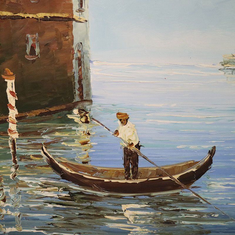 View Of Venice, Late 20th Century, Oil On Canvas, Framed photo for sale