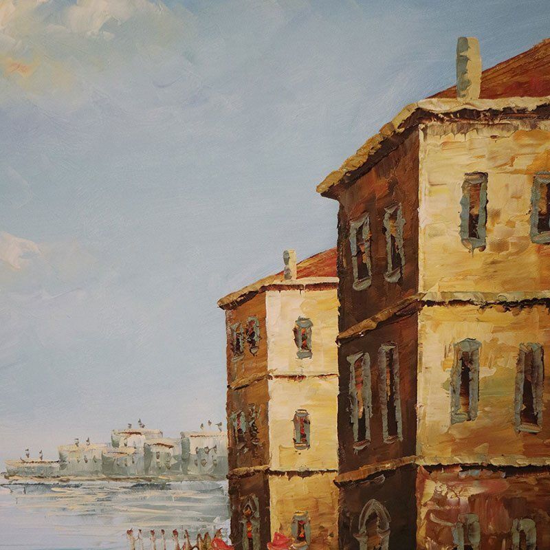 View Of Venice, Late 20th Century, Oil On Canvas, Framed photo buy