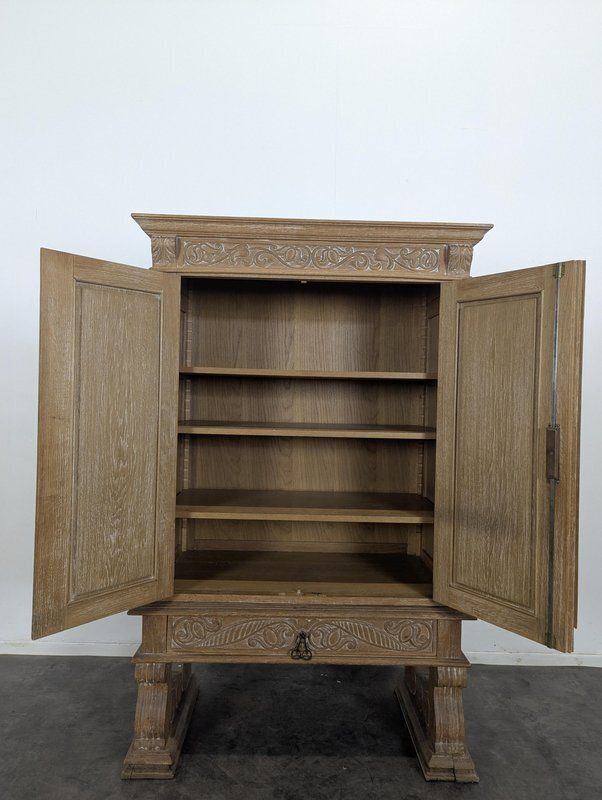 Spanish Renaissance Style Cabinet In Limed Oak photo for sale