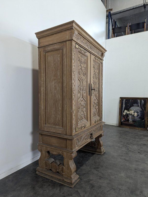 Spanish Renaissance Style Cabinet In Limed Oak photo Furniture