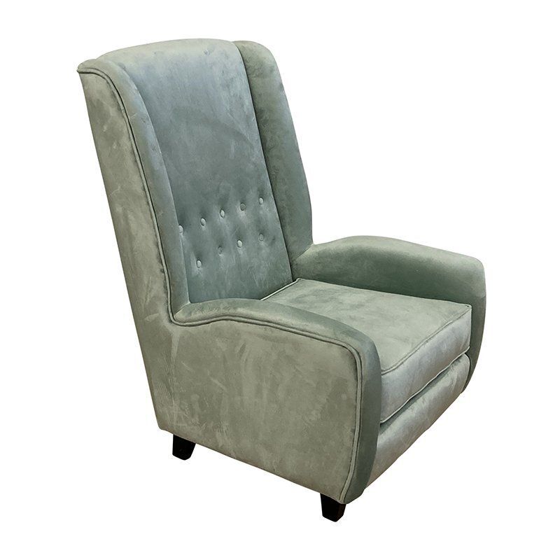 Set Of Lounge Chairs In Green Velvet, 1950s photo Furniture