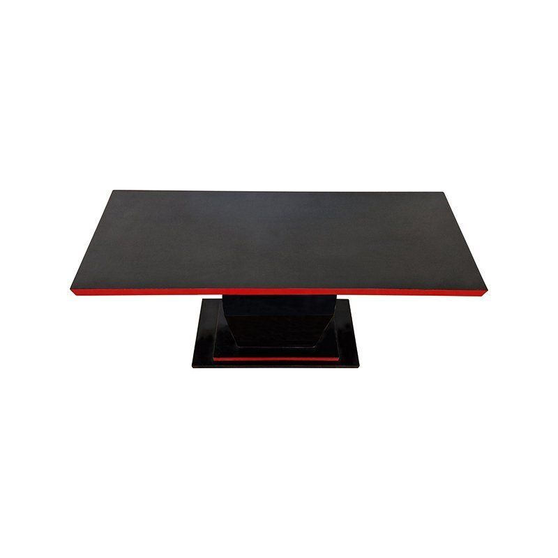 Art Deco Style Double Sided Console In Red And Black Lacquer, 1980s photo furniture