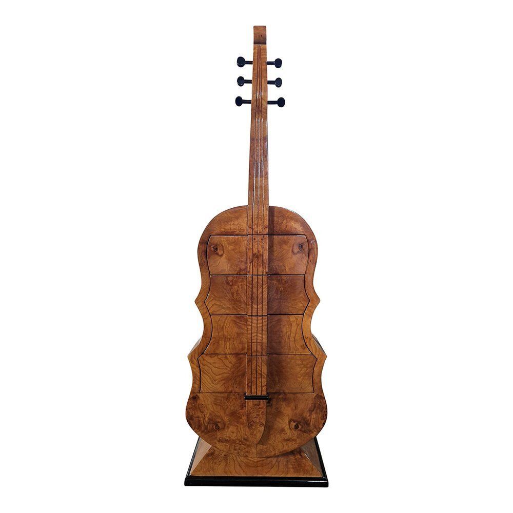 Art Deco Chest Of Drawers In The Shape Of A Double Bass, 1930s