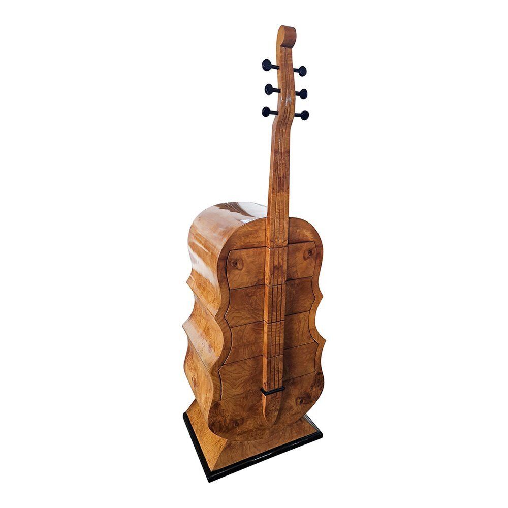 Art Deco Chest Of Drawers In The Shape Of A Double Bass, 1930s photo for sale