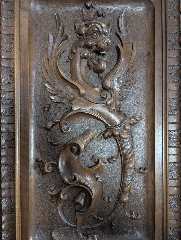 Renaissance Style Walnut Buffet By Mercier photo Furniture