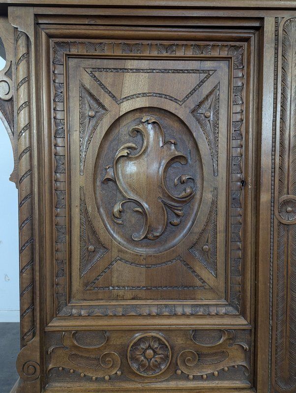 Renaissance Style Walnut Buffet By Mercier photo vinterior