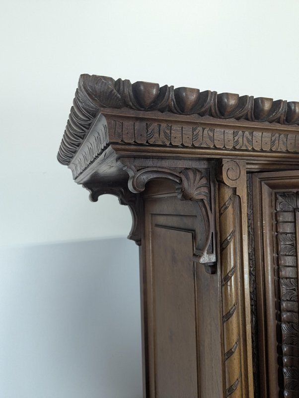 photo furniture Renaissance Style Walnut Buffet By Mercier