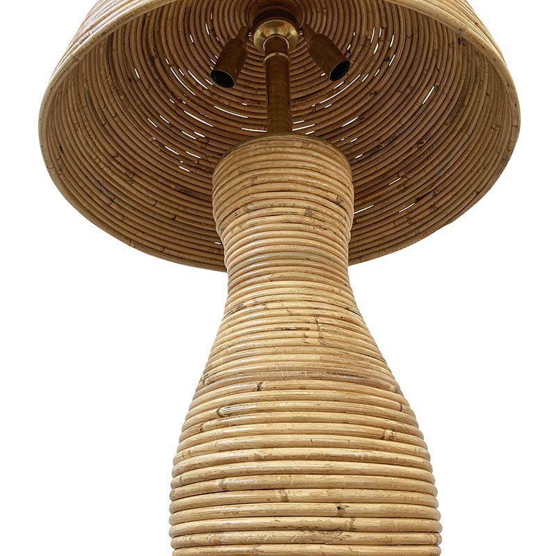 Table Lamps In Bamboo And Polished Brass, 1980s, Set Of 2 photo 3447.0