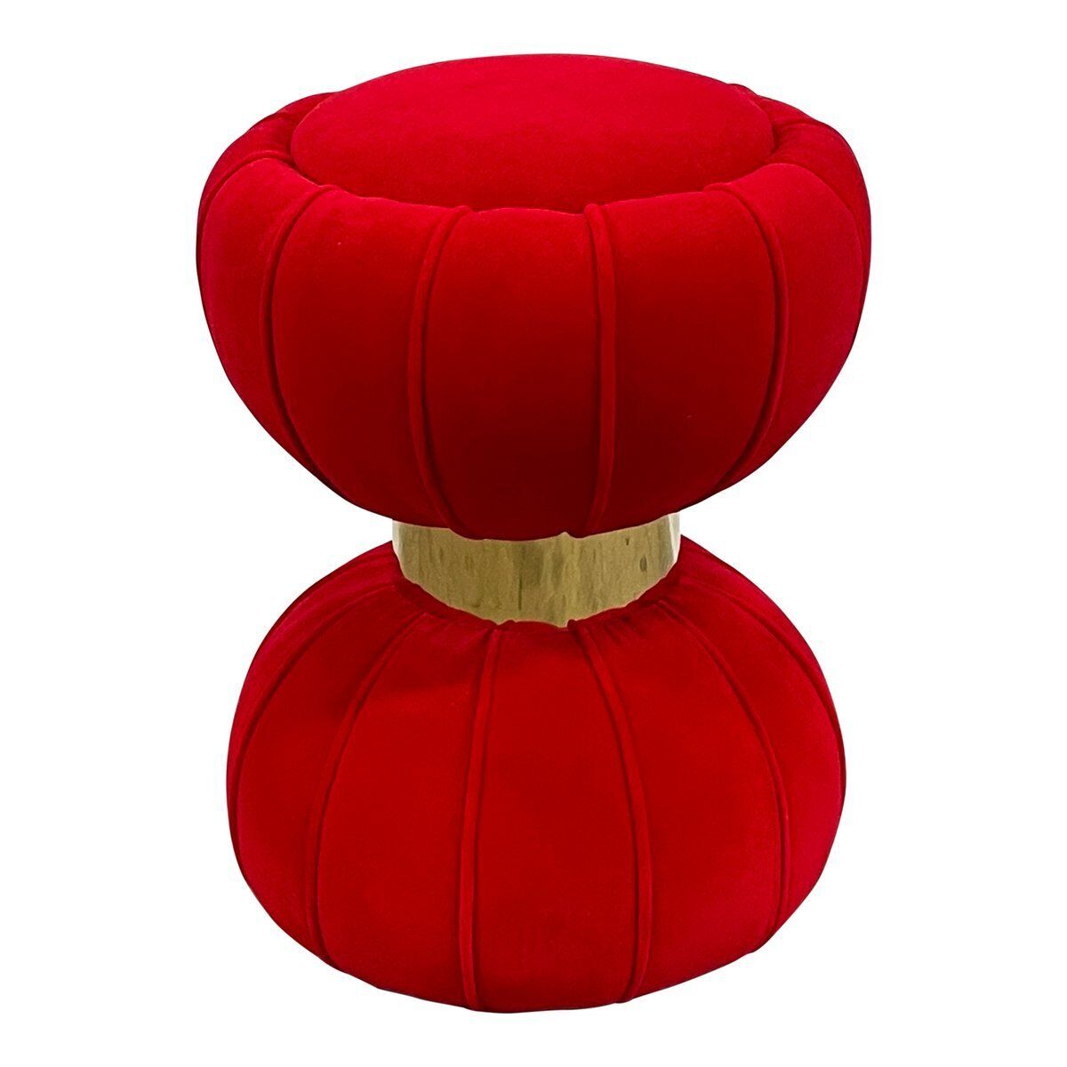 Set Of Clessidra Poufs In Red Velvet., 1990s photo Furniture