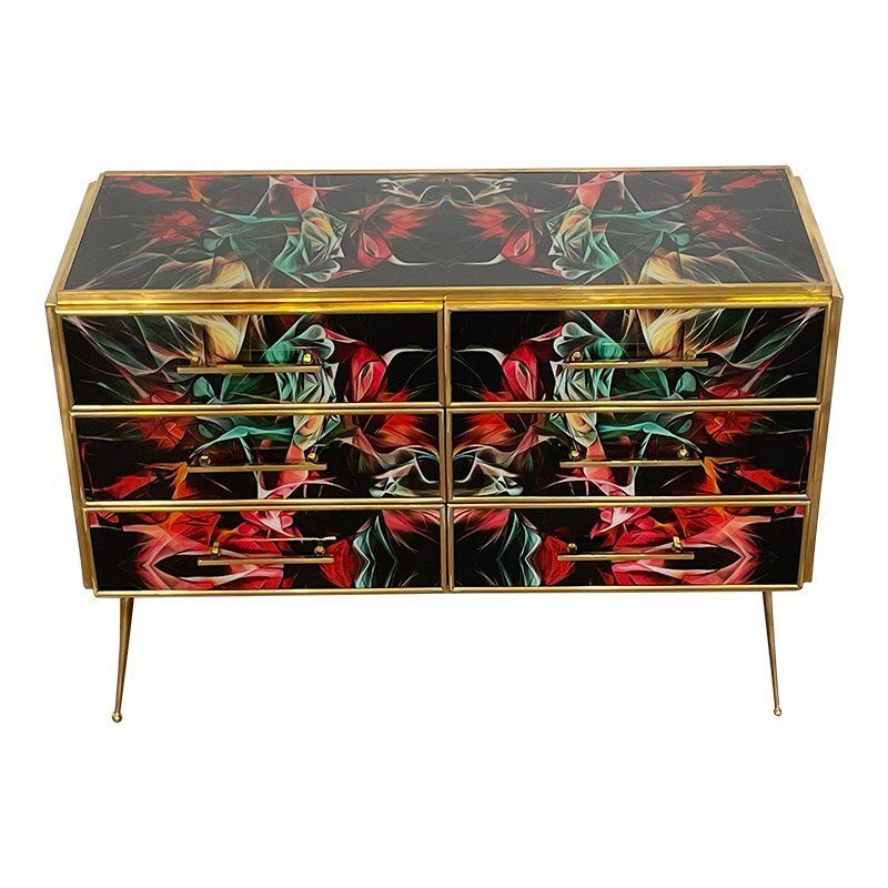 Multicolor Murano Glass Dresser, 1980s photo vinterior