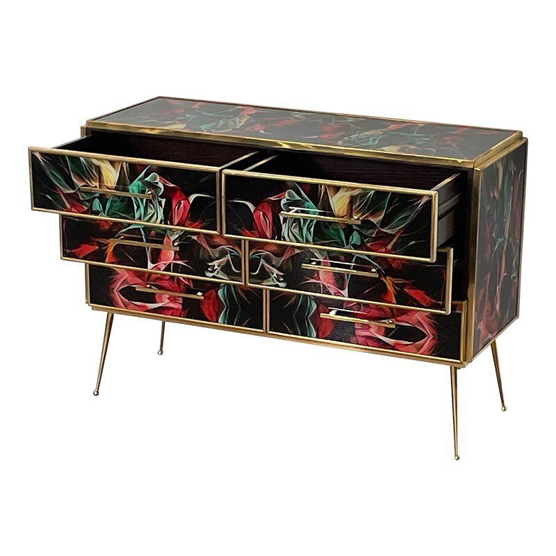 Multicolor Murano Glass Dresser, 1980s photo vintage