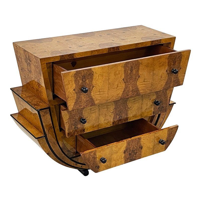 Art Deco Commode In Walnut, 1980s photo vinterior