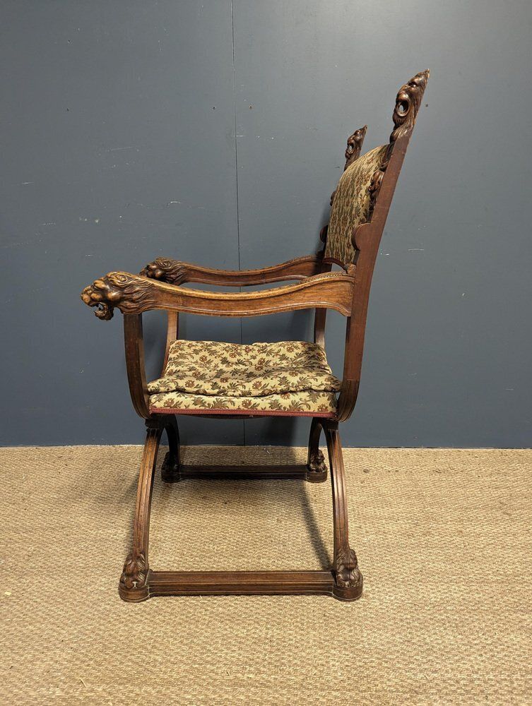 Set Of Renaissance Style Armchairs In Walnut photo Furniture