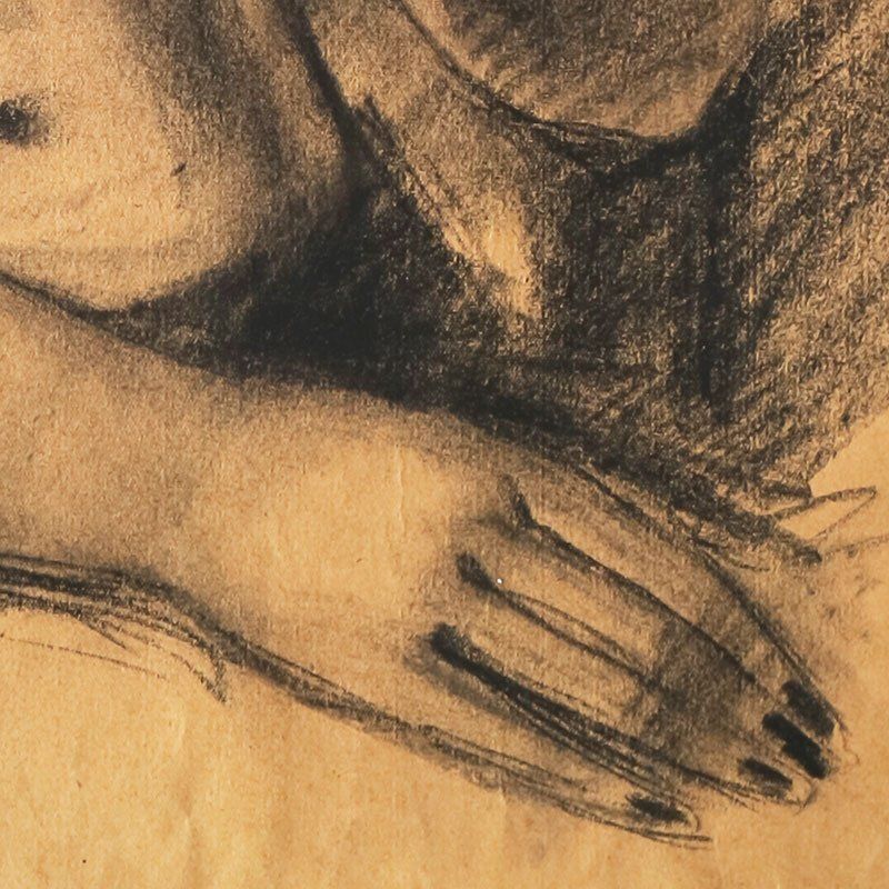 Giacomelli Ferruccio, Nude Of Young Woman, 1954, Drawing On Paper photo buy