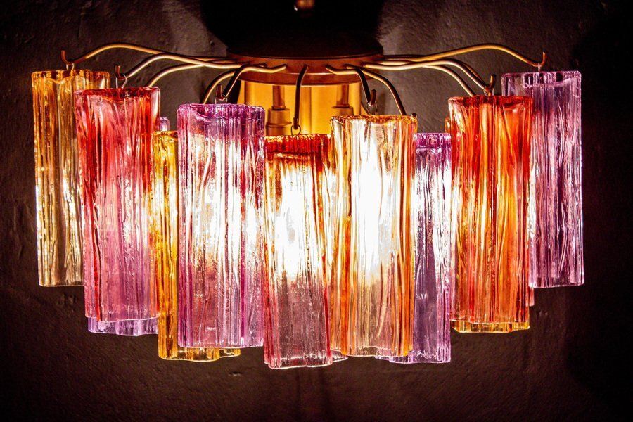 Mid Century Colored Murano Glass Sconces By Toni Zuccheri For Venini, Set Of 2 photo vinterior
