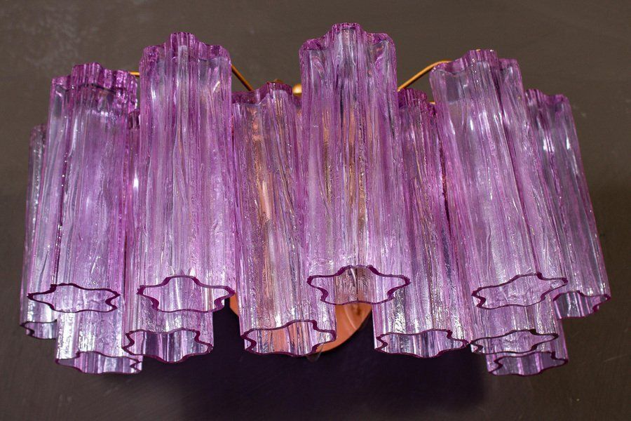 photo vintage Mid Century Colored Murano Glass Sconces By Toni Zuccheri For Venini, Set Of 2