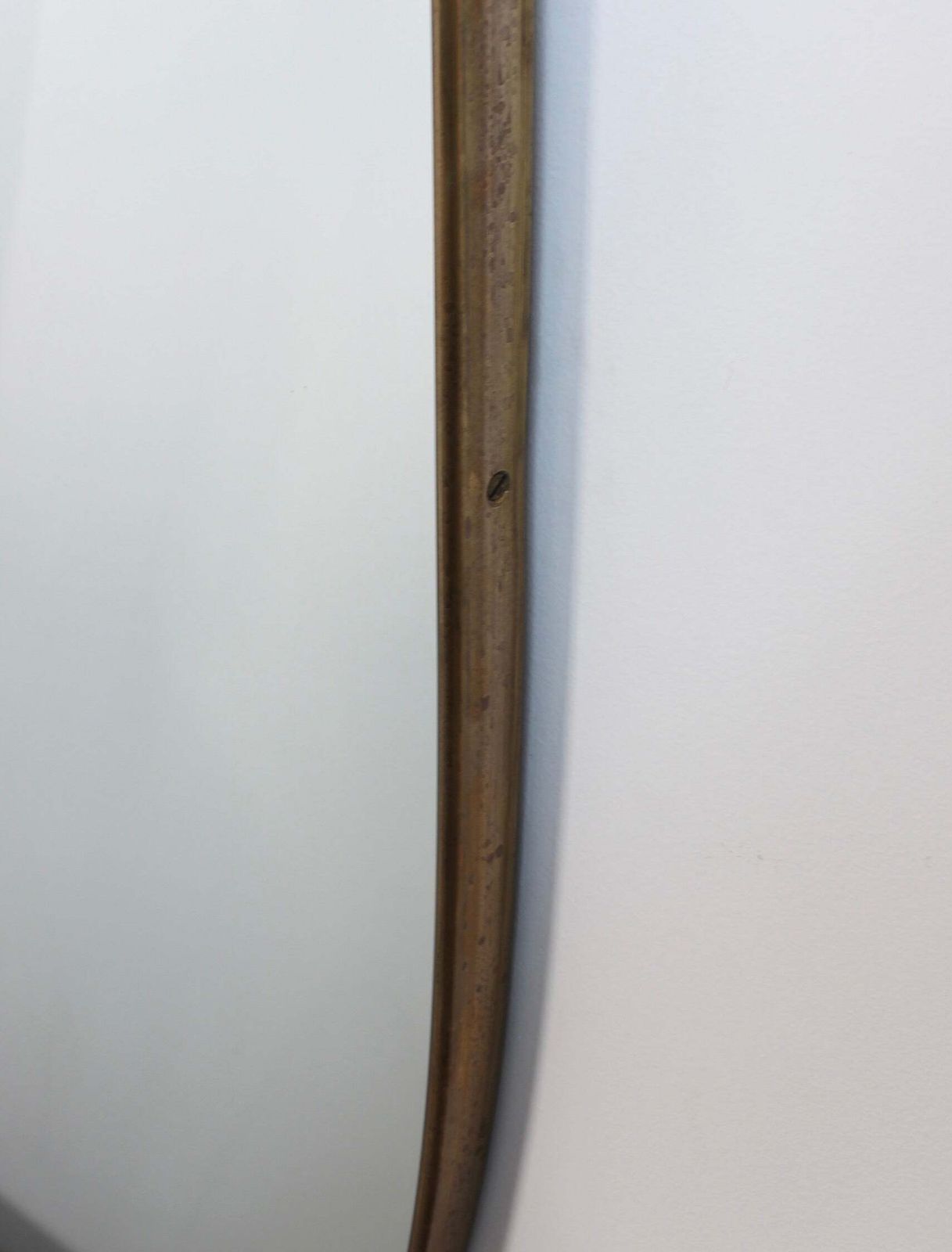 photo buy Vintage Italian Wall Mirror With Brass Frame (Circa 1960s)