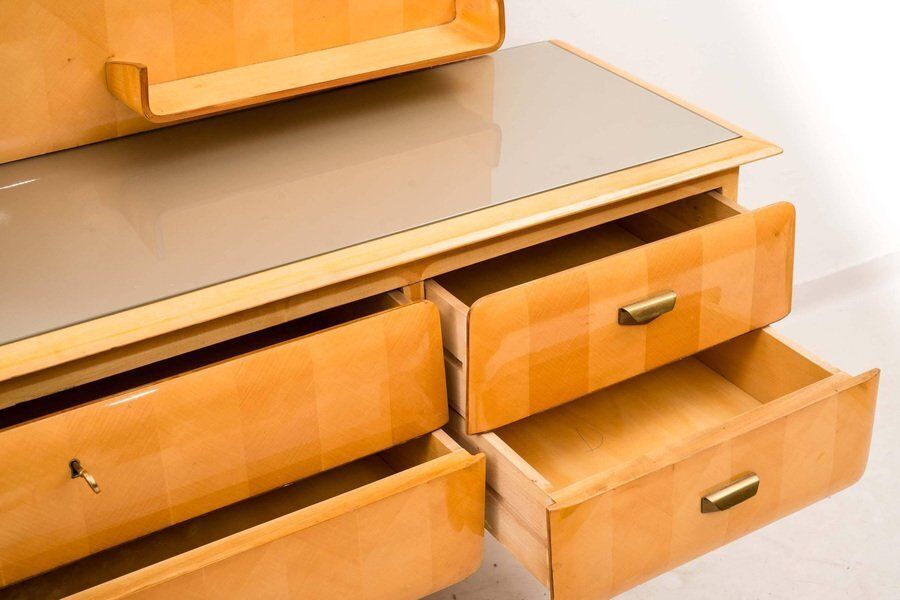 Italian Maple Wood Dressing Table, 1950s photo furniture