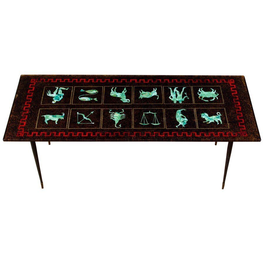 Glass Zodiac Cocktail Or Coffee Table From Fontana Arte photo furniture