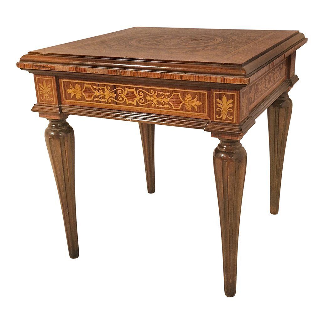 Louis XVI Style Inlaid Coffee Table, 1980s photo furniture