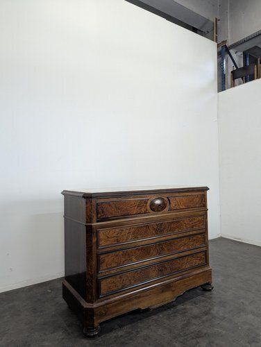 Elm Burl And Rosewood Secretary Chest Of Drawers photo furniture