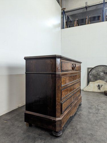 Elm Burl And Rosewood Secretary Chest Of Drawers photo for sale