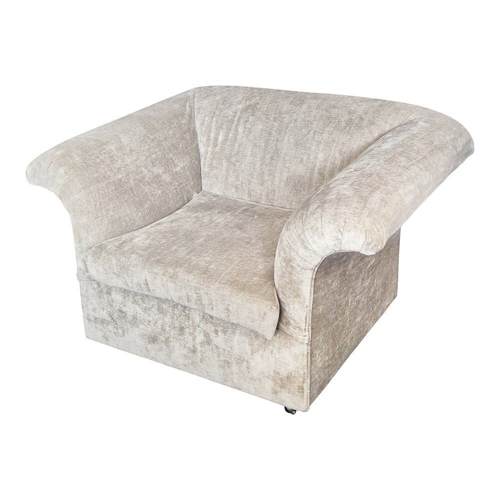 Set Of Vintage Armchairs In Beige Fabric, 1980s photo furniture