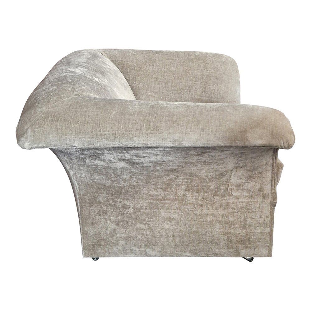 Set Of Vintage Armchairs In Beige Fabric, 1980s photo for sale