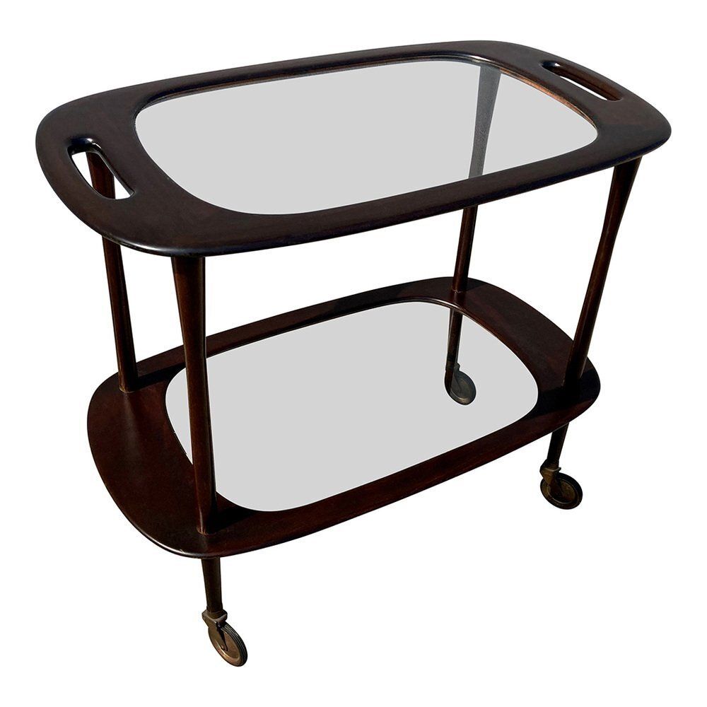 Mahogany Bar Food Trolley By Cesare Lacca, 1950 photo 1474.0