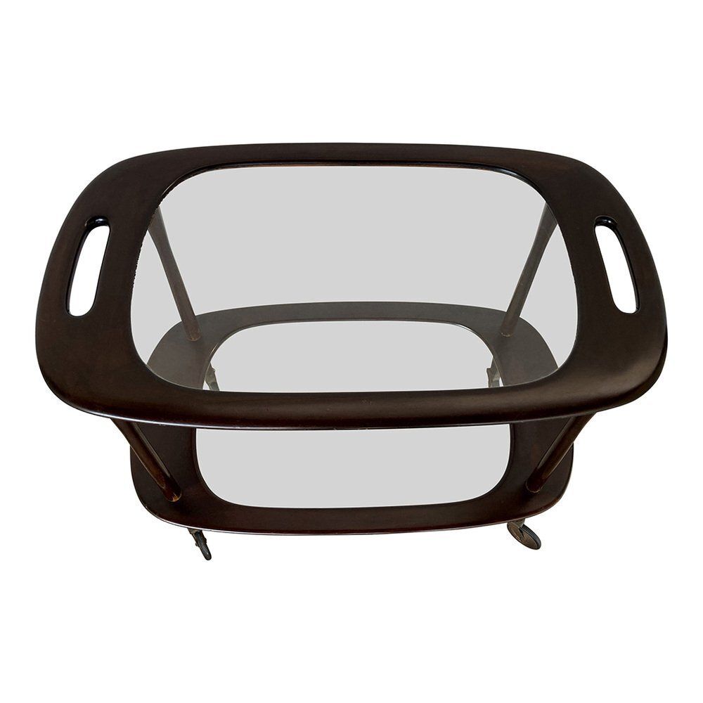 Mahogany Bar Food Trolley By Cesare Lacca, 1950 photo buy