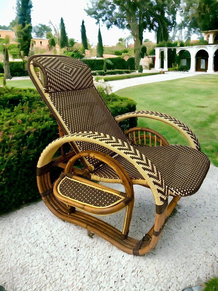 Mid Century Adjustable Lounge Chair Attributed To Paul Frankl, 1950s photo furniture