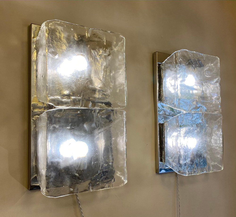 Grey Murano Wall Lights By Aureliano Toso, 1970s, Set Of 2 photo furniture