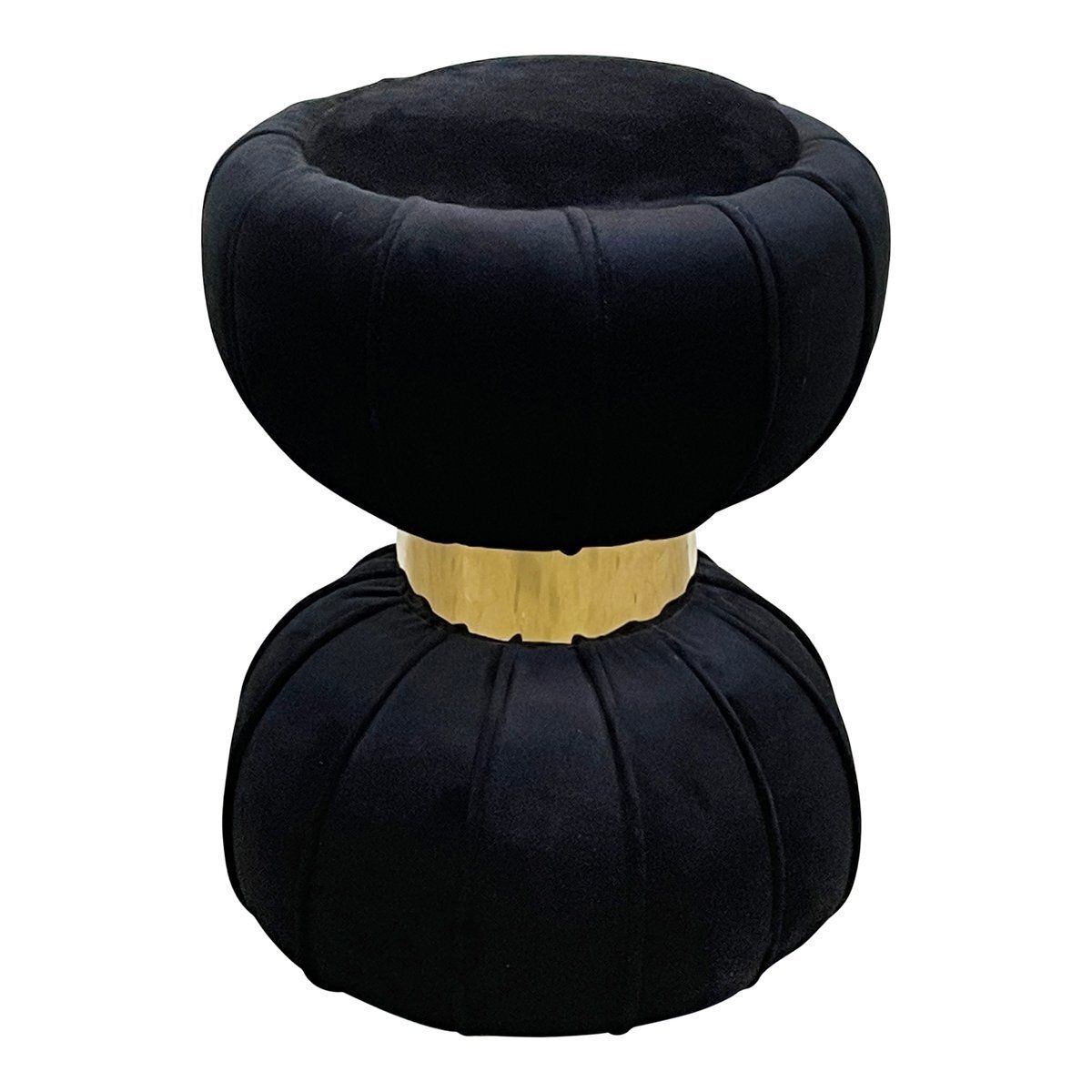 Set Of Clessidra Poufs In Black Velvet, 1990s photo Furniture
