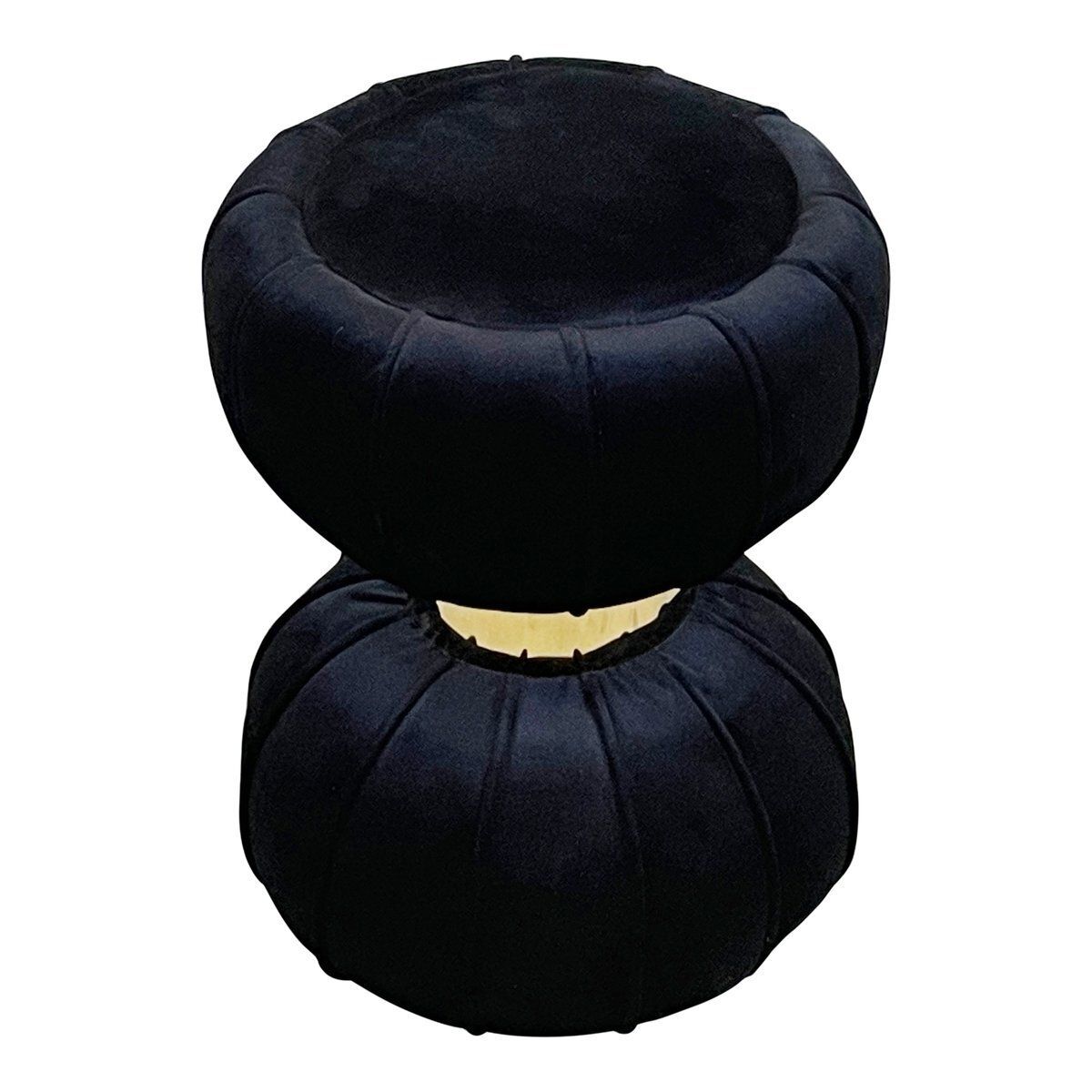 Set Of Clessidra Poufs In Black Velvet, 1990s photo 1696.0