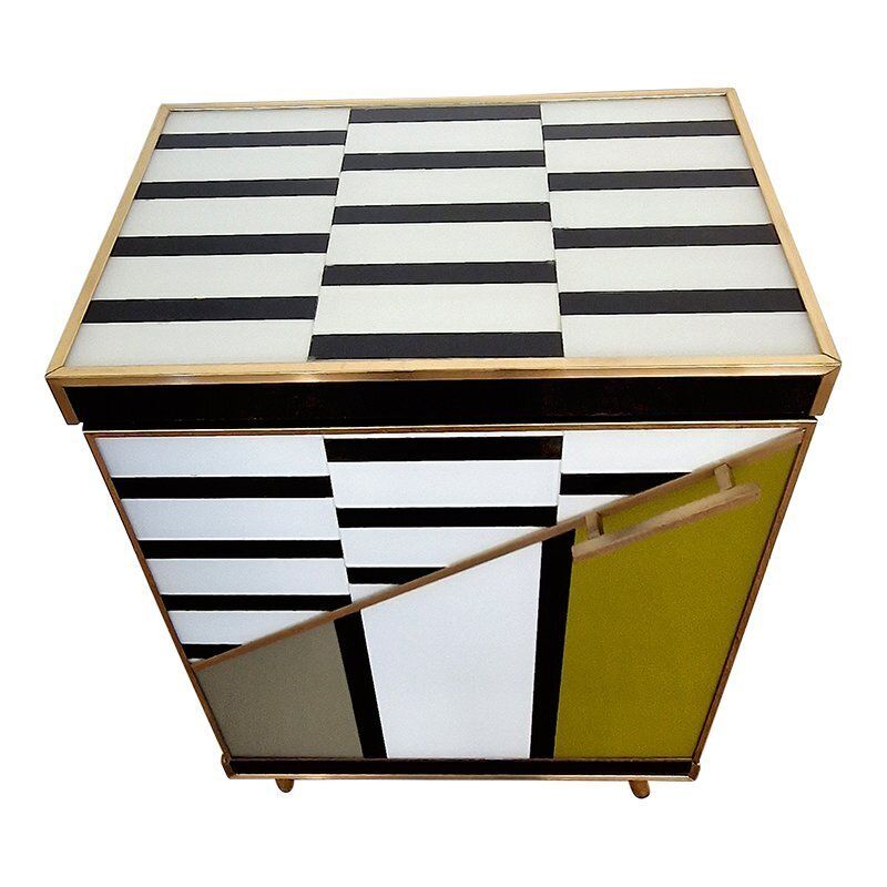 Glass Bedside Table, 1990s photo furniture
